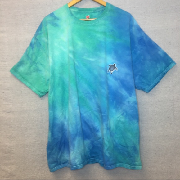 Hanes Other - Hanes Tagless Aquatic Mens Tie Dye T Shirt